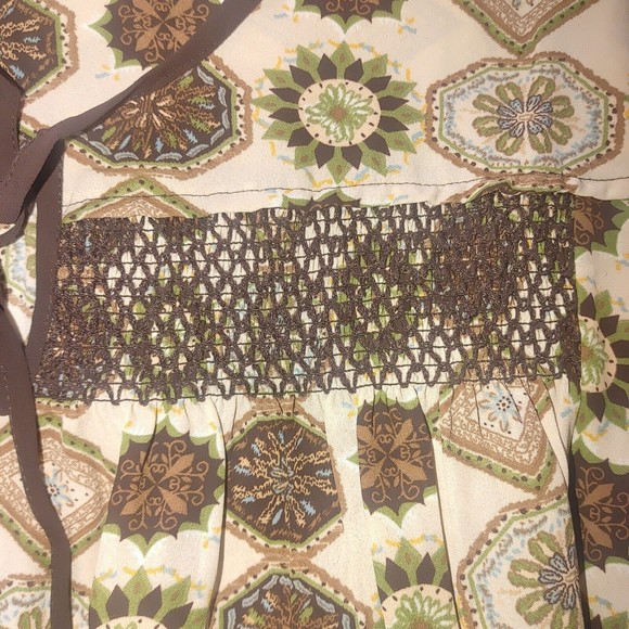 Daniel Rainn Long Sleeve Blouse SZ Medium Light-Weight Medallion Relaxed Boho - Picture 4 of 10